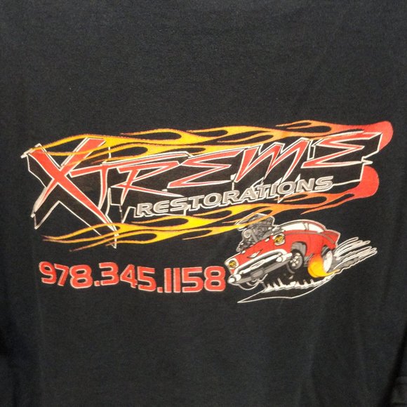 Xtreme Restorations Graphic Hot Rod Tee shirt~EUC~mechanic~car fan~ - Picture 3 of 5